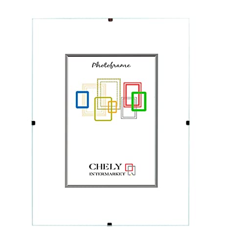Chely Intermarket | 28B2A | Marco Clip A4 de Vidrio | Soporte sin Marco para fotografÃ­as, Posters, certificados y Recuerdos. Complemento Ideal para Colgar en la Pared(0,40)