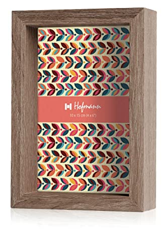 Hofmann | Marco de Fotos para Sobremesa | Sin Corbata | Con Colgador de Pared | Color Madera Natural | 15 x 20 cm