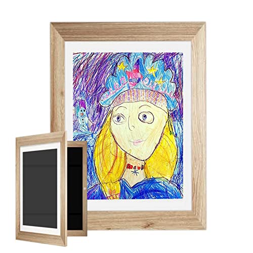 Marco de fotos A4 con apertura frontal, marcos de fotos para niÃ±os, marco de arte para exhibir o colgar obras de arte de tus hijos, 35 x 26 cm (1 unidad)
