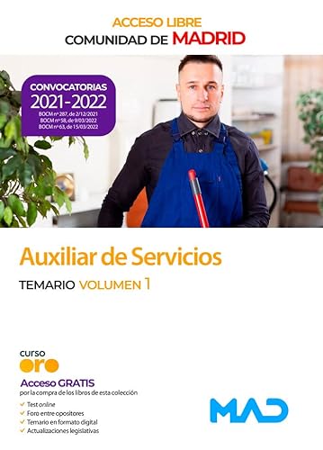 Auxiliar de Servicios de la Comunidad de Madrid (acceso libre). Temario volumen 1